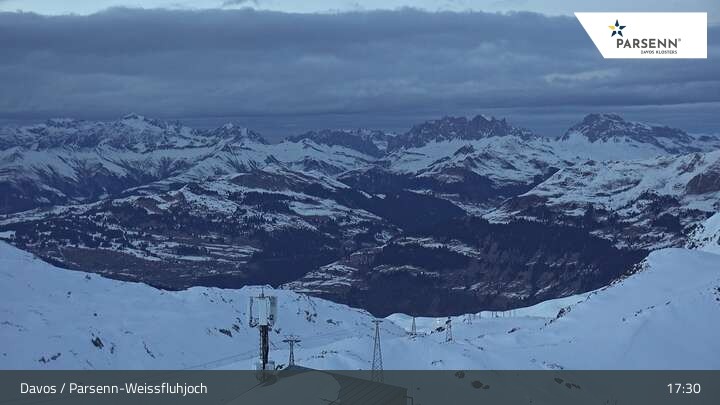Archived image Webcam Davos Klosters: Weissfluhjoch (2260 m)