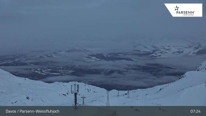 Archiv Foto Webcam Weissfluhjoch (2260 m)