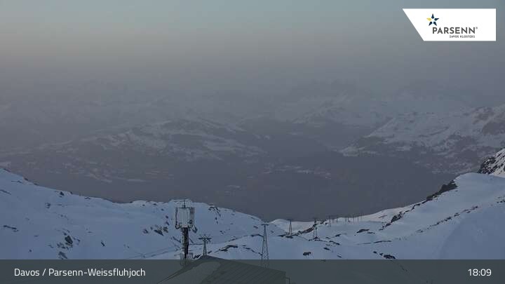 Archived image Webcam Davos Klosters: Weissfluhjoch (2260 m)