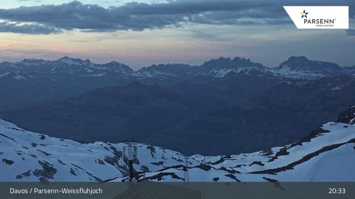Archived image Webcam Davos Klosters: Weissfluhjoch (2260 m)