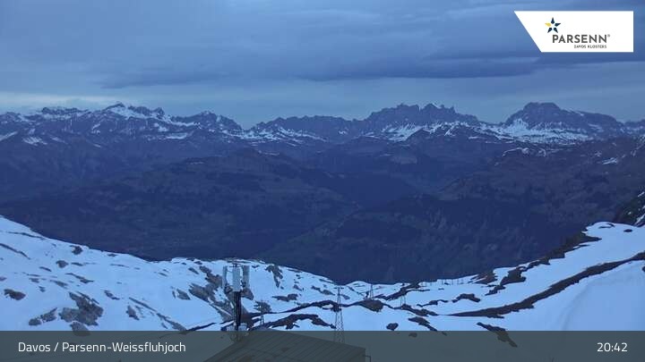 Archived image Webcam Davos Klosters: Weissfluhjoch (2260 m)