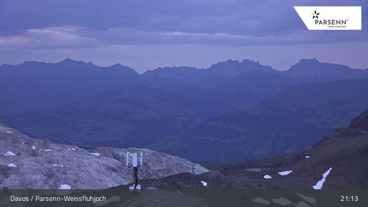 Archived image Webcam Davos Klosters: Weissfluhjoch (2260 m)