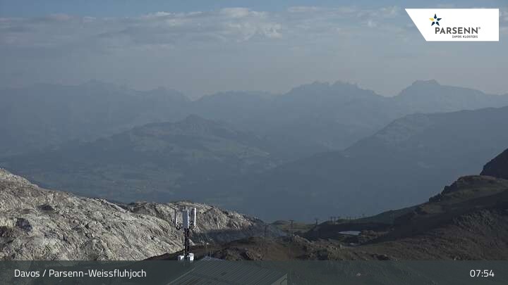 Archived image Webcam Davos Klosters: Weissfluhjoch (2260 m)