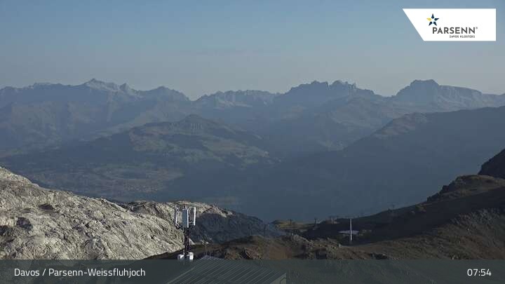Archived image Webcam Davos Klosters: Weissfluhjoch (2260 m)
