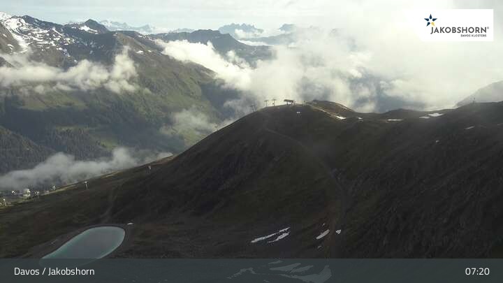 Archived image Webcam Davos Klosters: Jakobshorn mountain (2590 m)