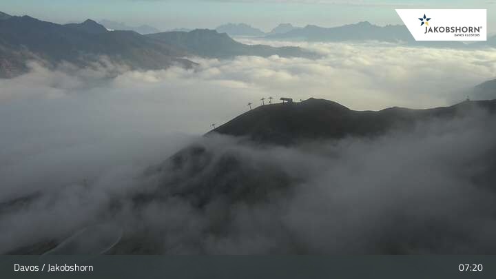 Archived image Webcam Davos Klosters: Jakobshorn mountain (2590 m)