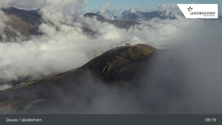 Archived image Webcam Davos Klosters: Jakobshorn mountain (2590 m)