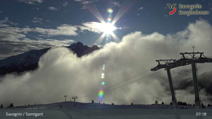 Archiv Foto Webcam Panoramabahn, Savognin in Graubünden