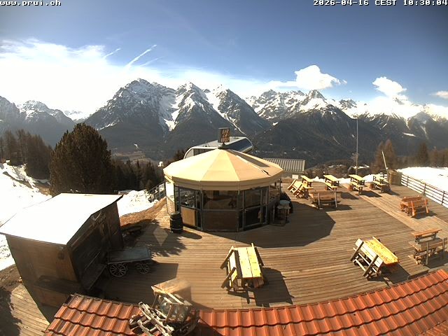 Archiv Foto Webcam Scuol: Bergstation Prui, Ftan