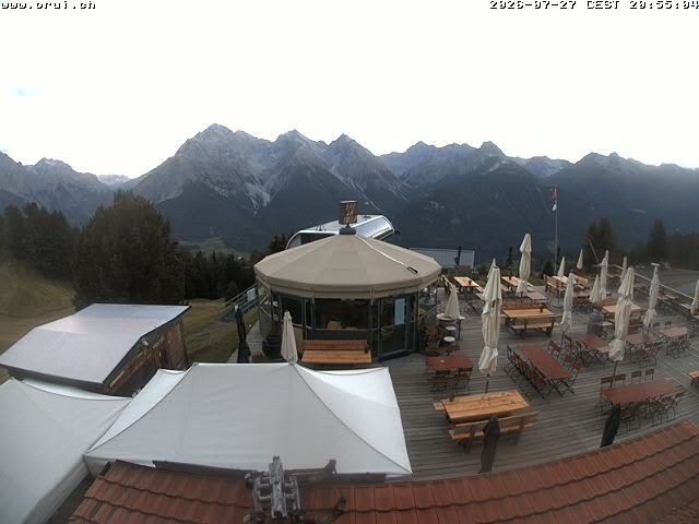 Archived image Webcam Scuol: mountain station chairlift "Prui", Ftan