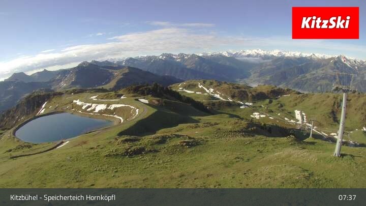 Archiv Foto Webcam Kitzbühel - Speicherteich Hornköpfl