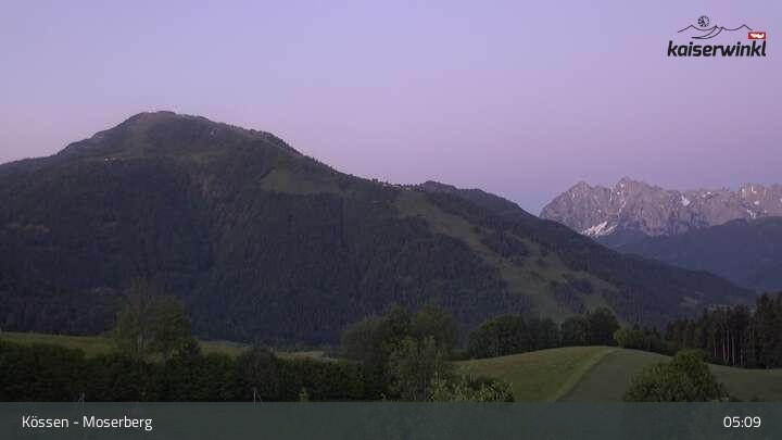 Archived image Webcam Moserberg Mountain Kössen