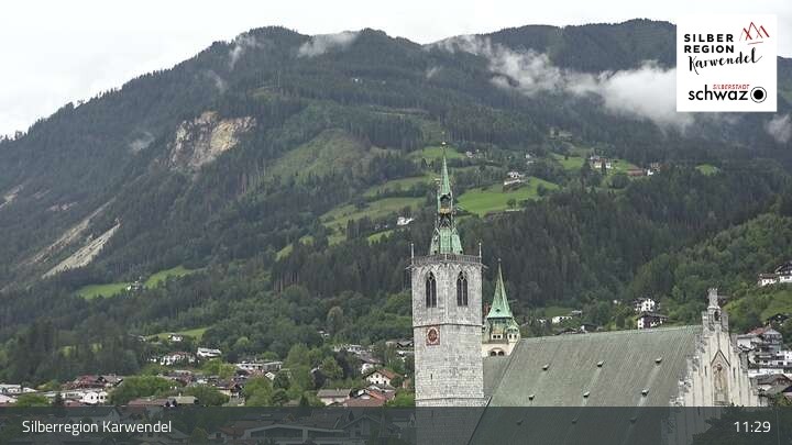 Archiv Foto Webcam Schwaz Ortsblick