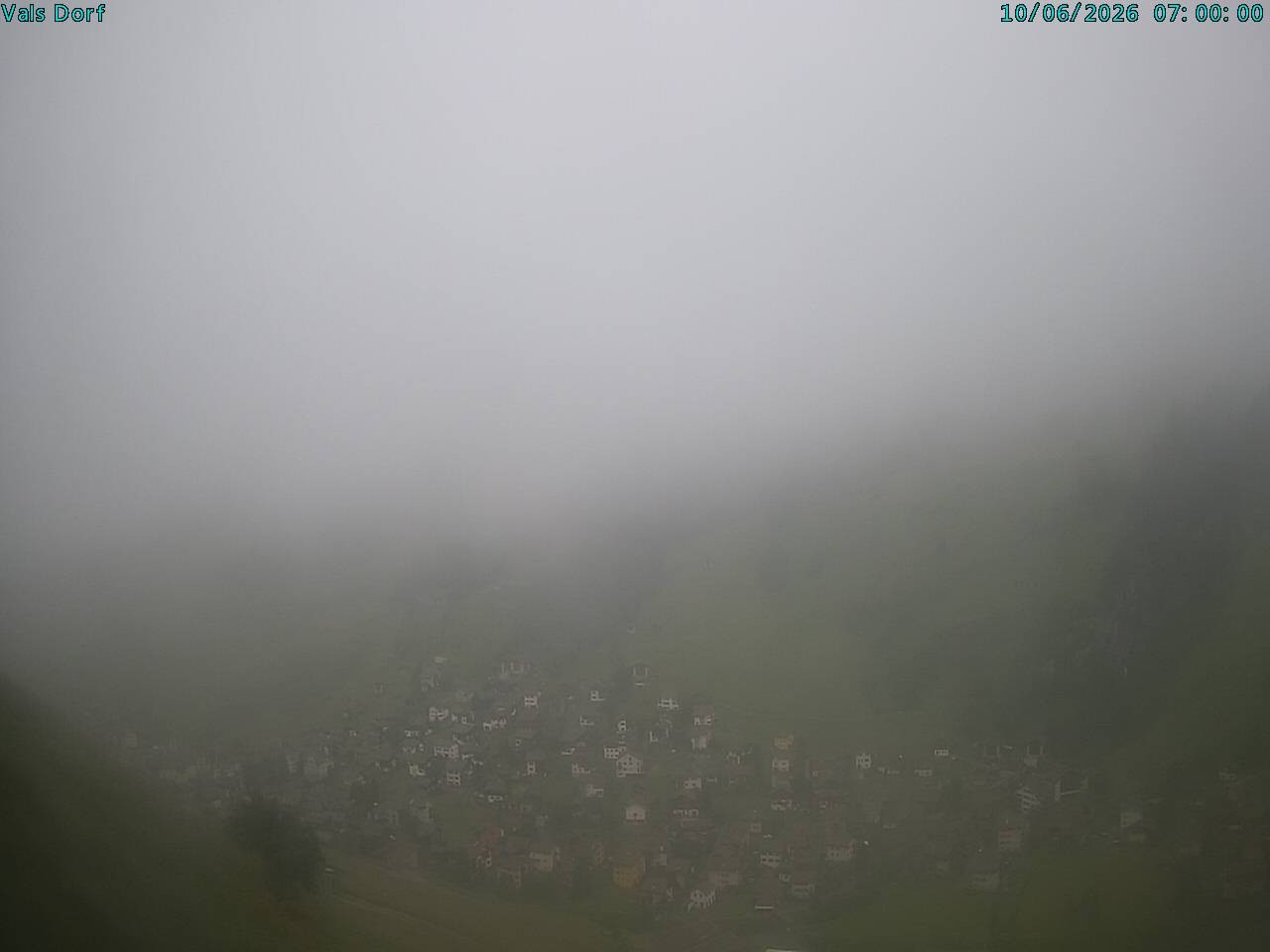 Archiv Foto Webcam Blick auf das Dorf Vals