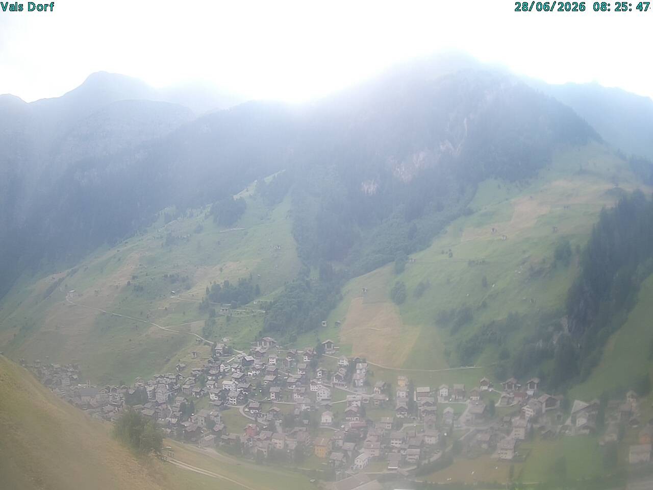 Archiv Foto Webcam Blick auf das Dorf Vals