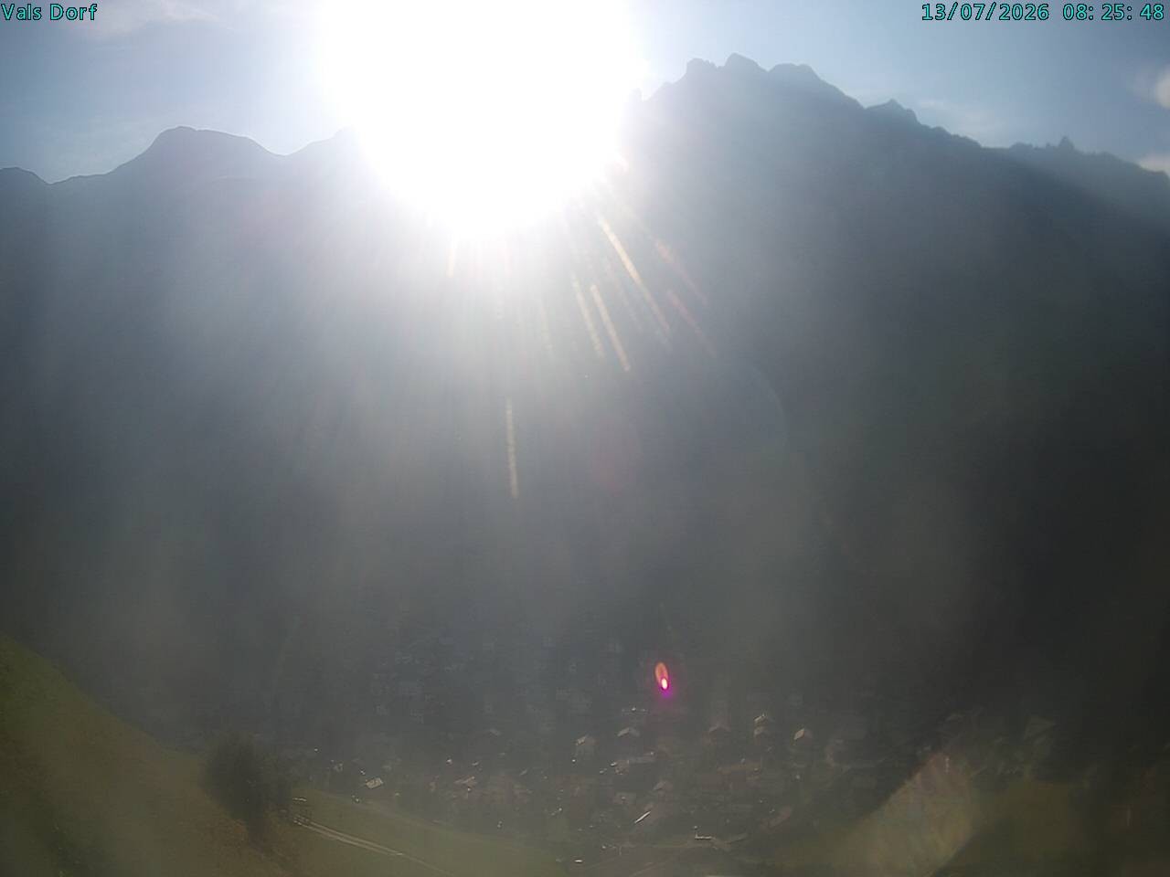 Archiv Foto Webcam Blick auf das Dorf Vals
