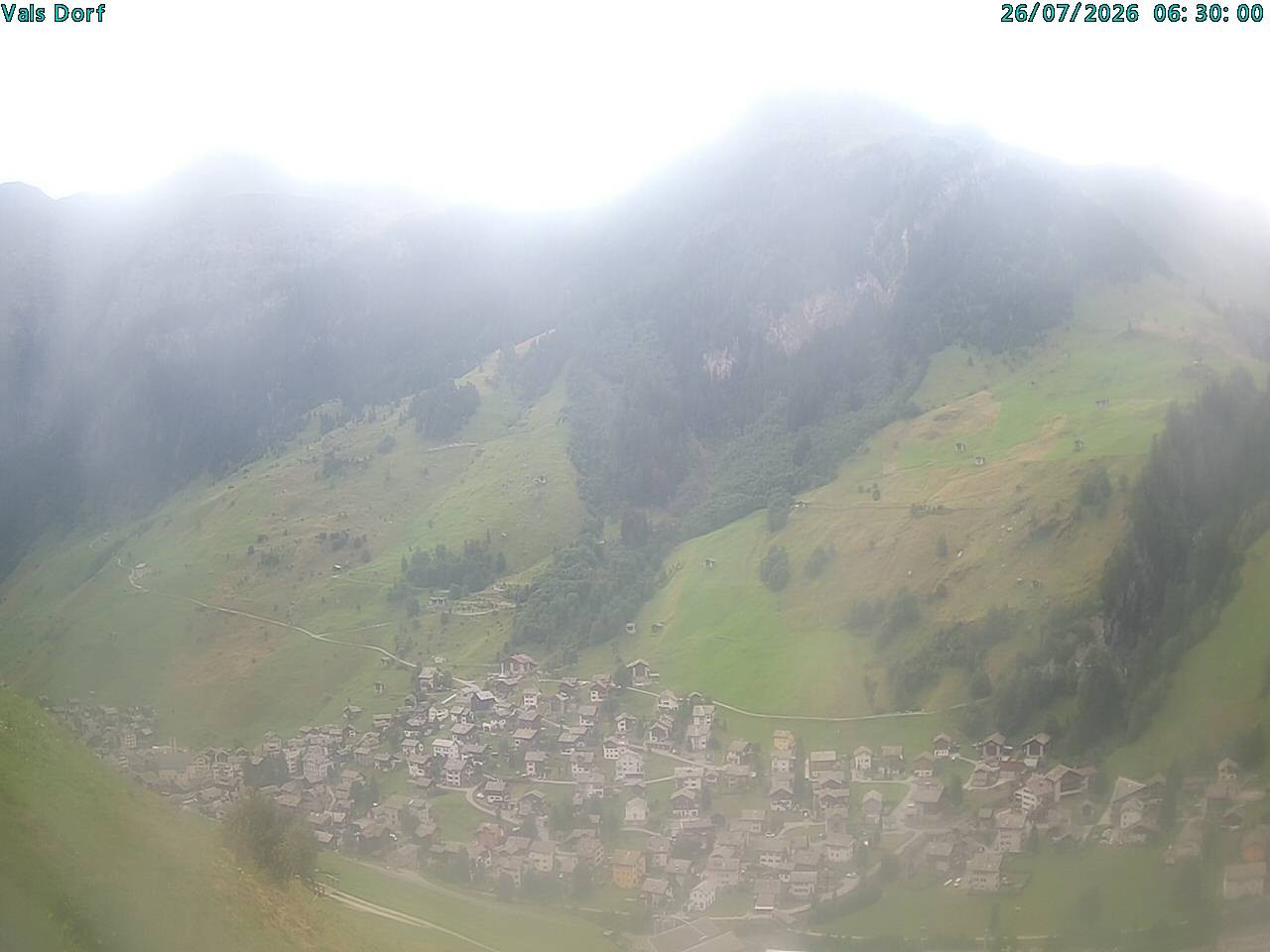 Archiv Foto Webcam Blick auf das Dorf Vals