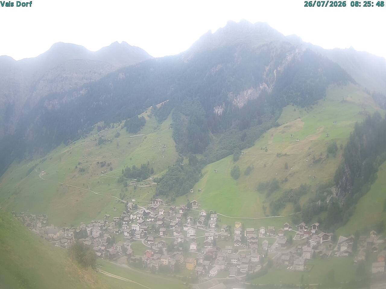 Archiv Foto Webcam Blick auf das Dorf Vals