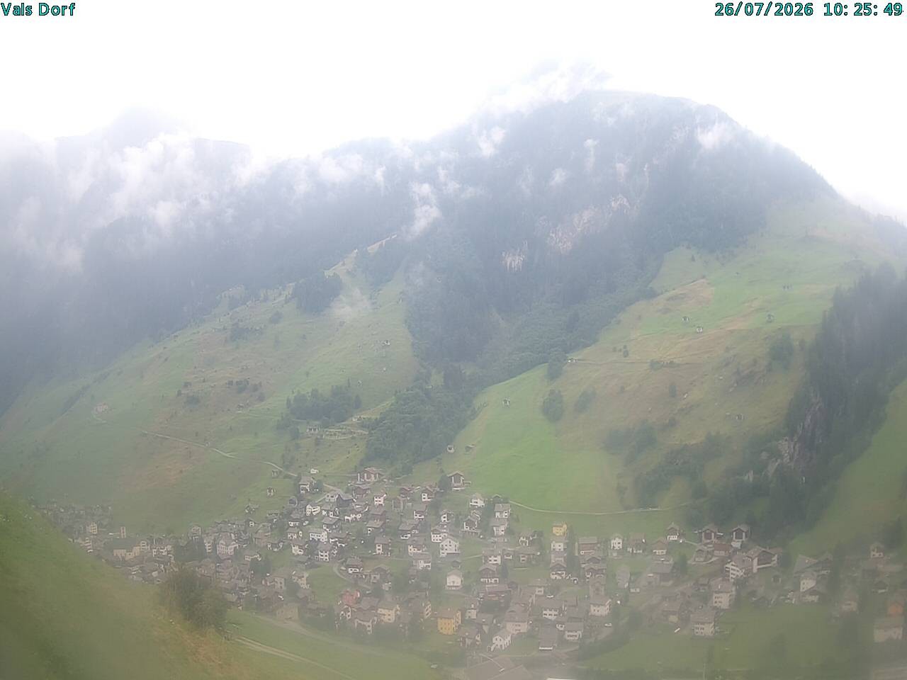 Archiv Foto Webcam Blick auf das Dorf Vals