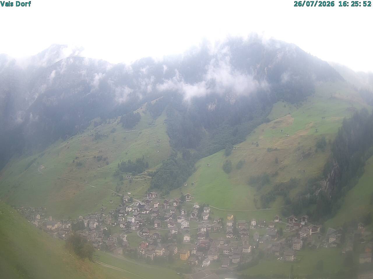 Archiv Foto Webcam Blick auf das Dorf Vals