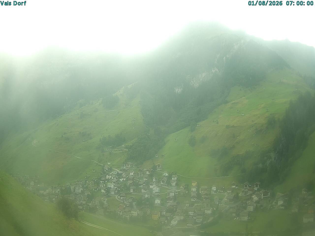 Archiv Foto Webcam Blick auf das Dorf Vals