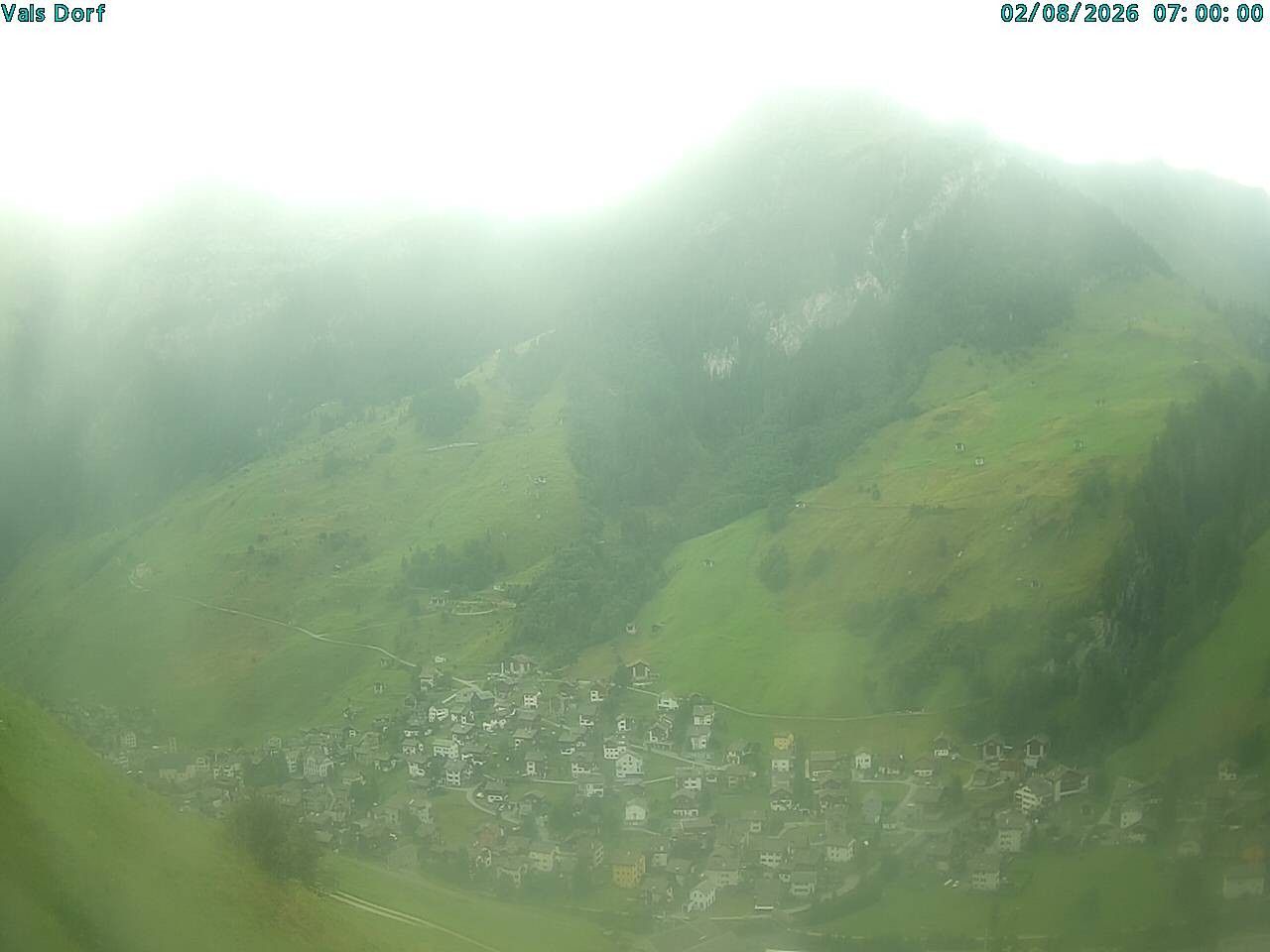 Archiv Foto Webcam Blick auf das Dorf Vals