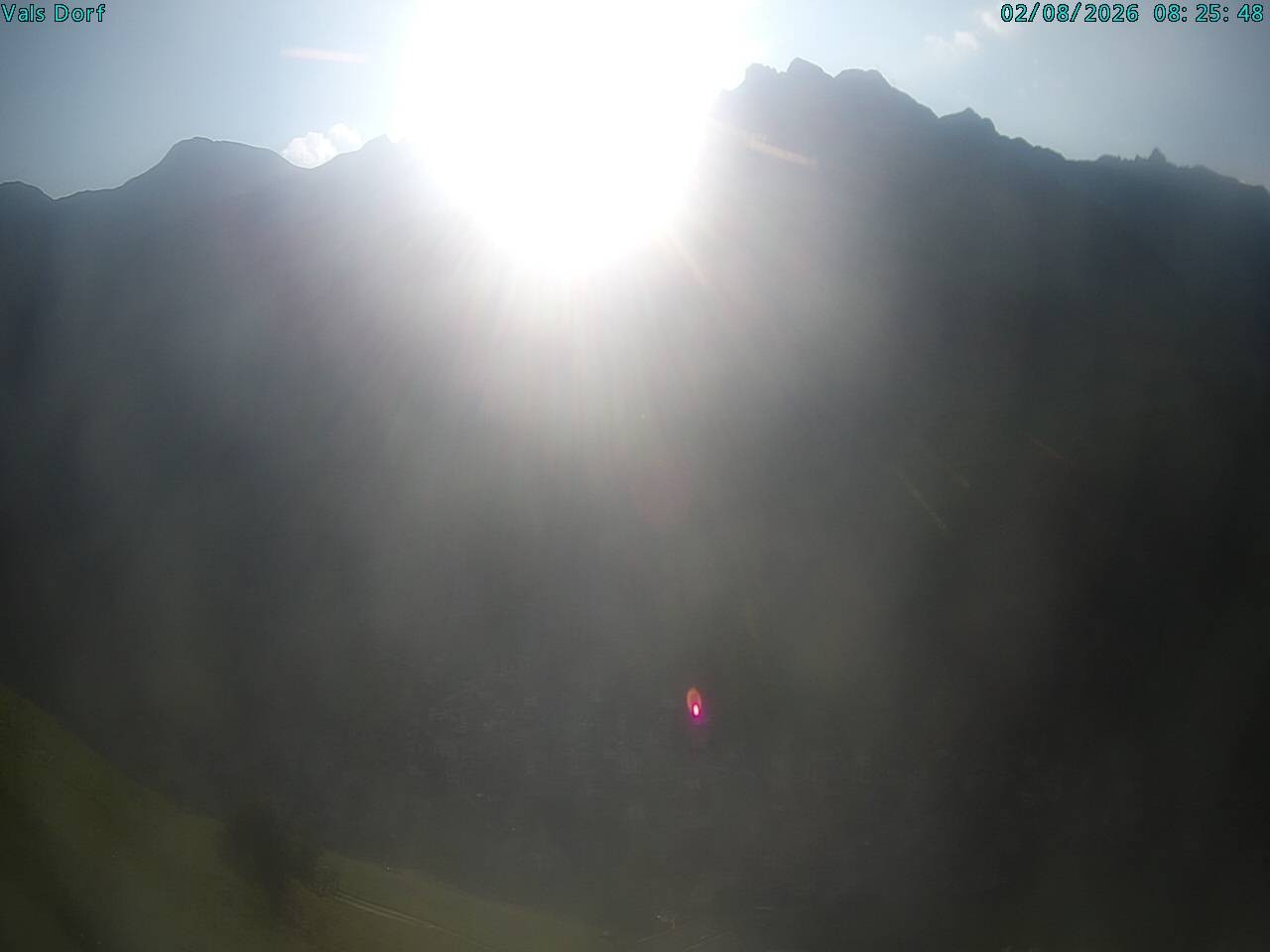Archiv Foto Webcam Blick auf das Dorf Vals