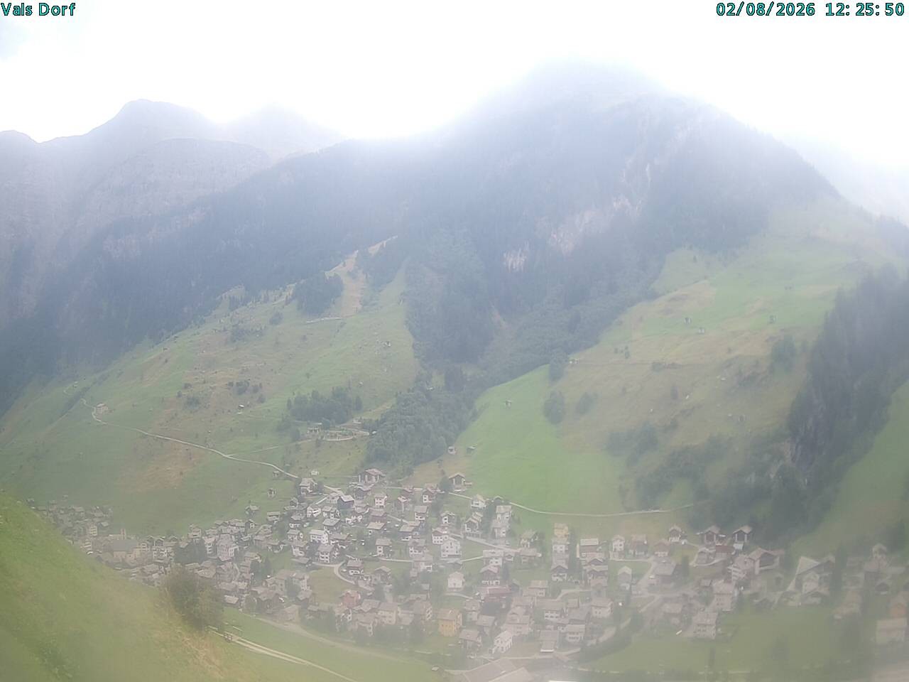 Archiv Foto Webcam Blick auf das Dorf Vals