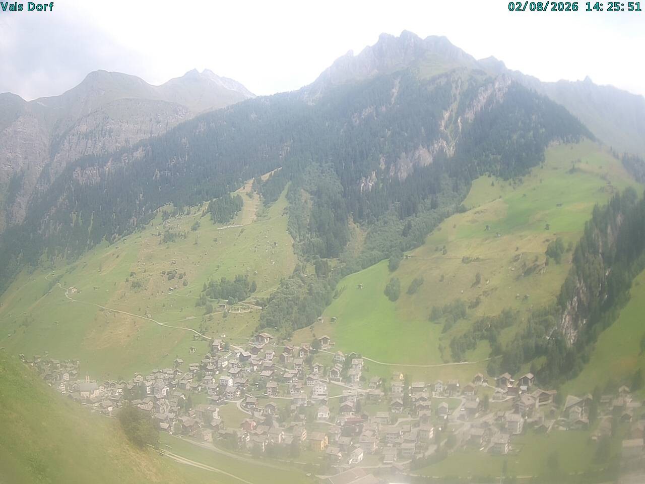Archiv Foto Webcam Blick auf das Dorf Vals