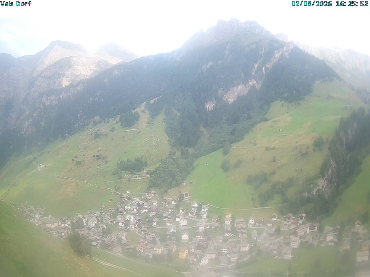 Archiv Foto Webcam Blick auf das Dorf Vals