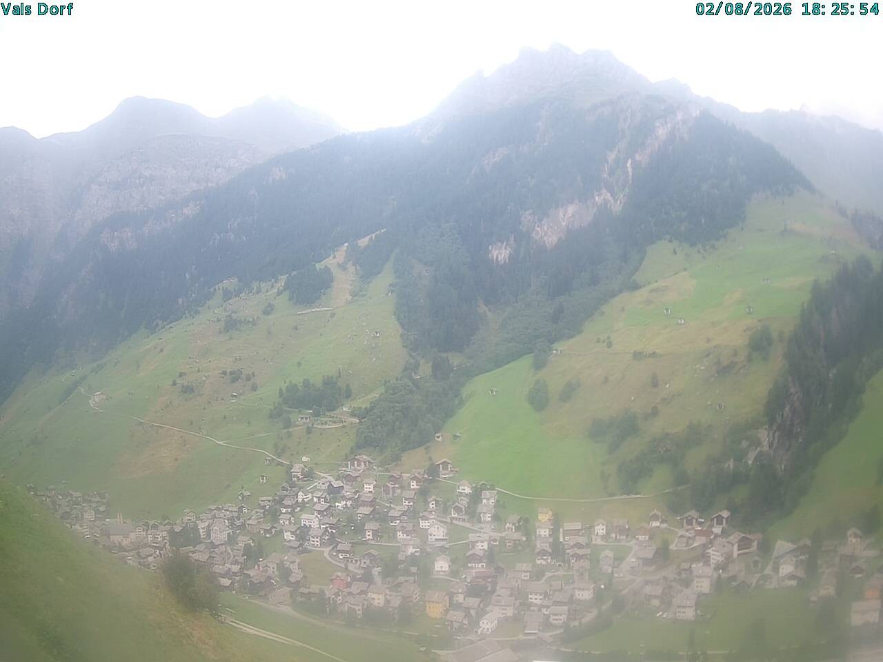 Archiv Foto Webcam Blick auf das Dorf Vals