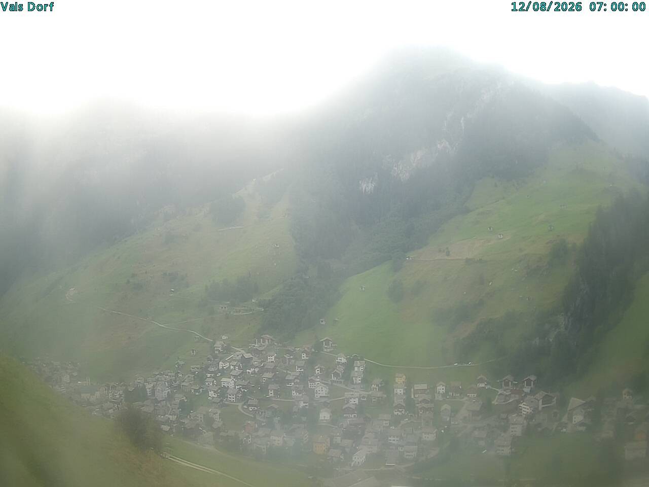 Archiv Foto Webcam Blick auf das Dorf Vals