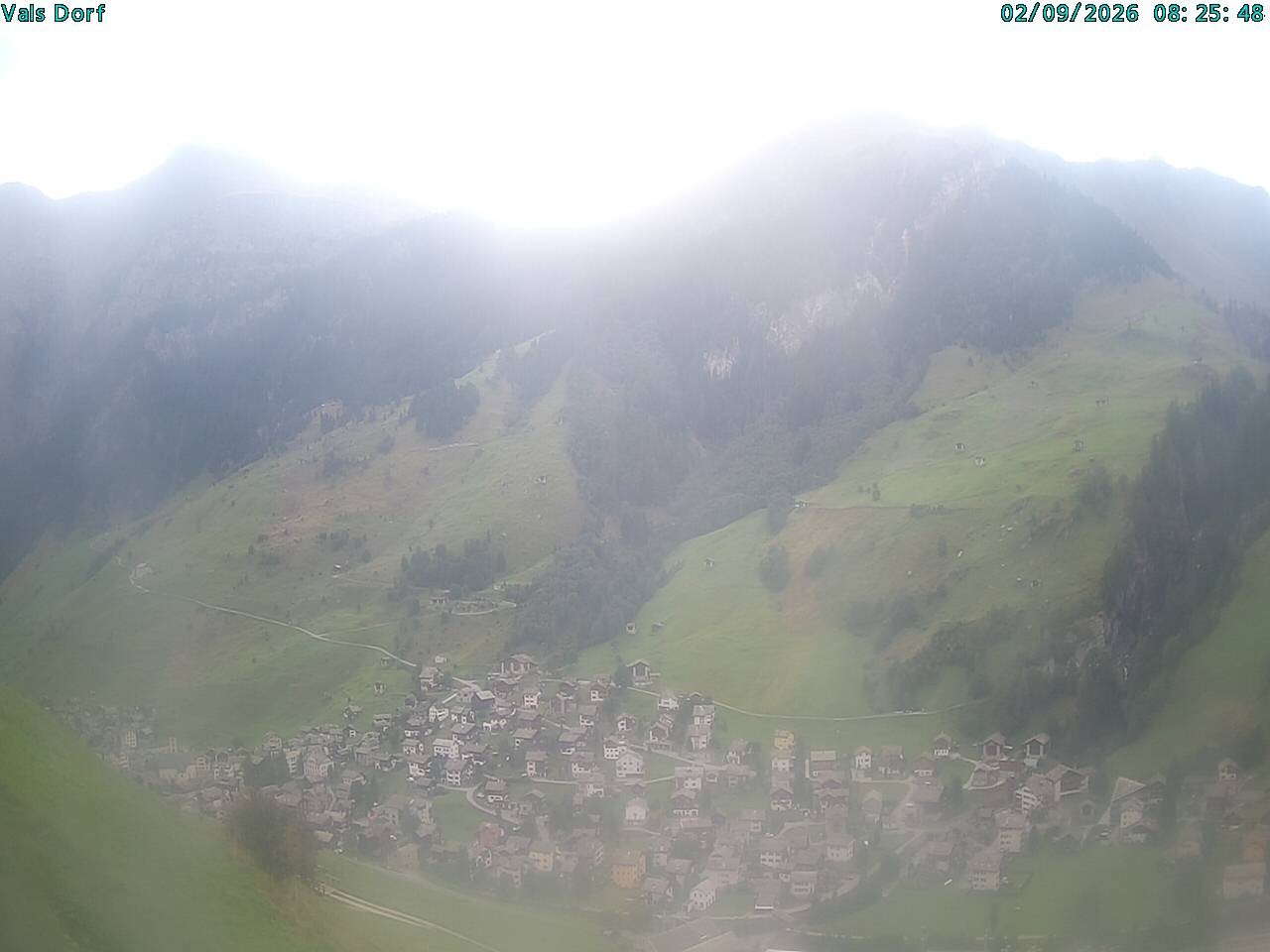 Archiv Foto Webcam Blick auf das Dorf Vals