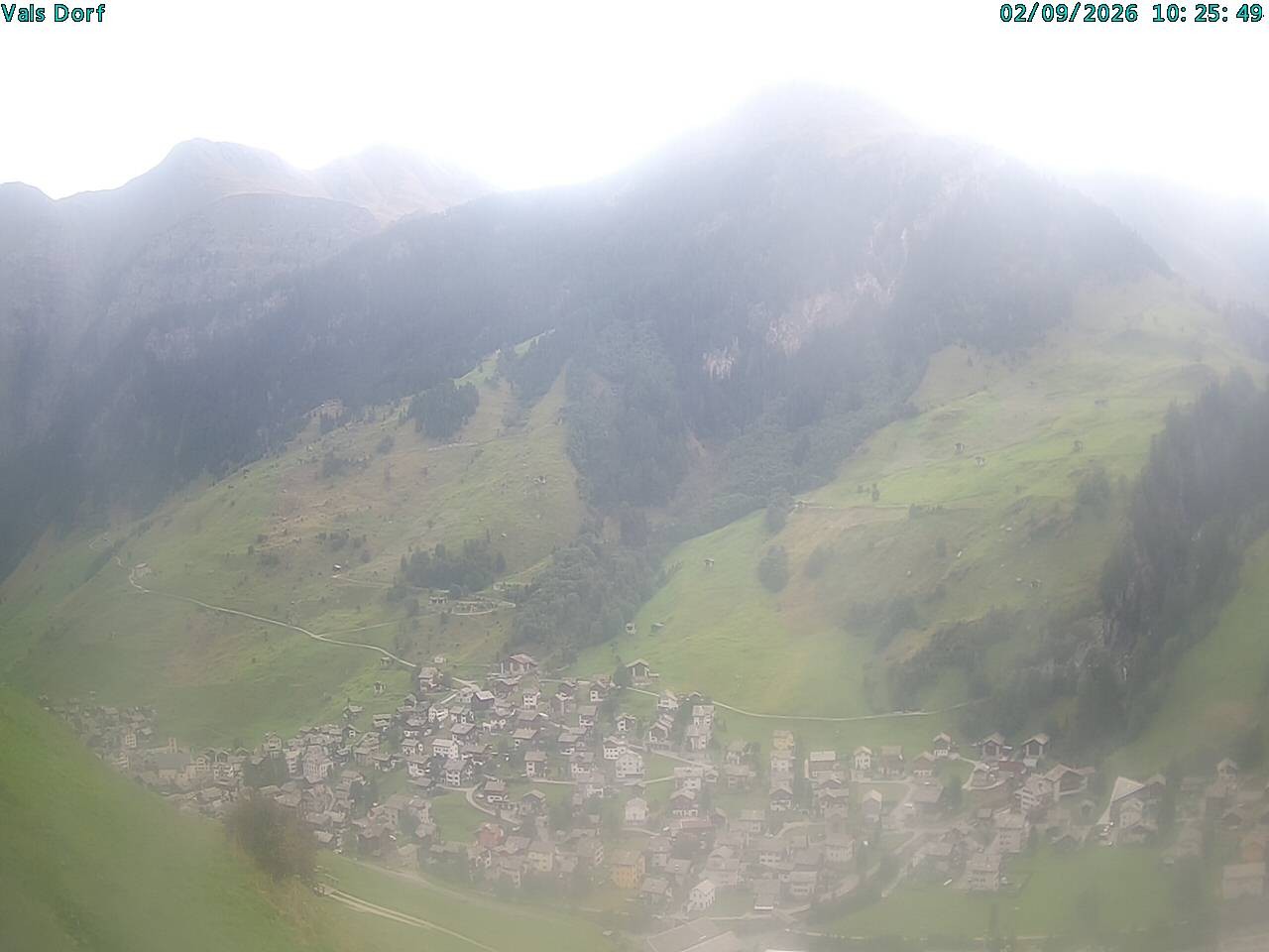 Archiv Foto Webcam Blick auf das Dorf Vals