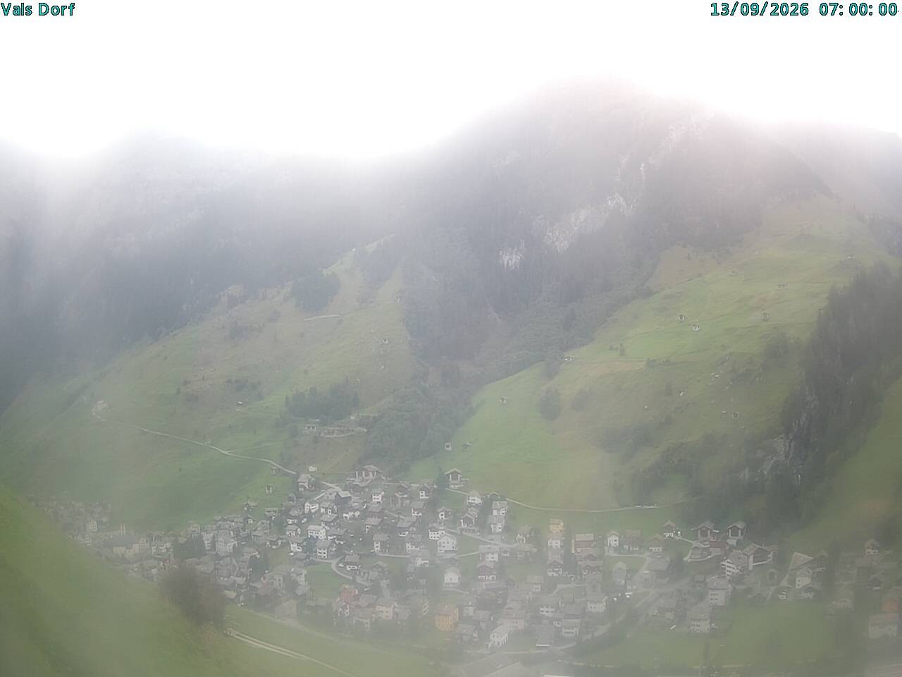 Archiv Foto Webcam Blick auf das Dorf Vals