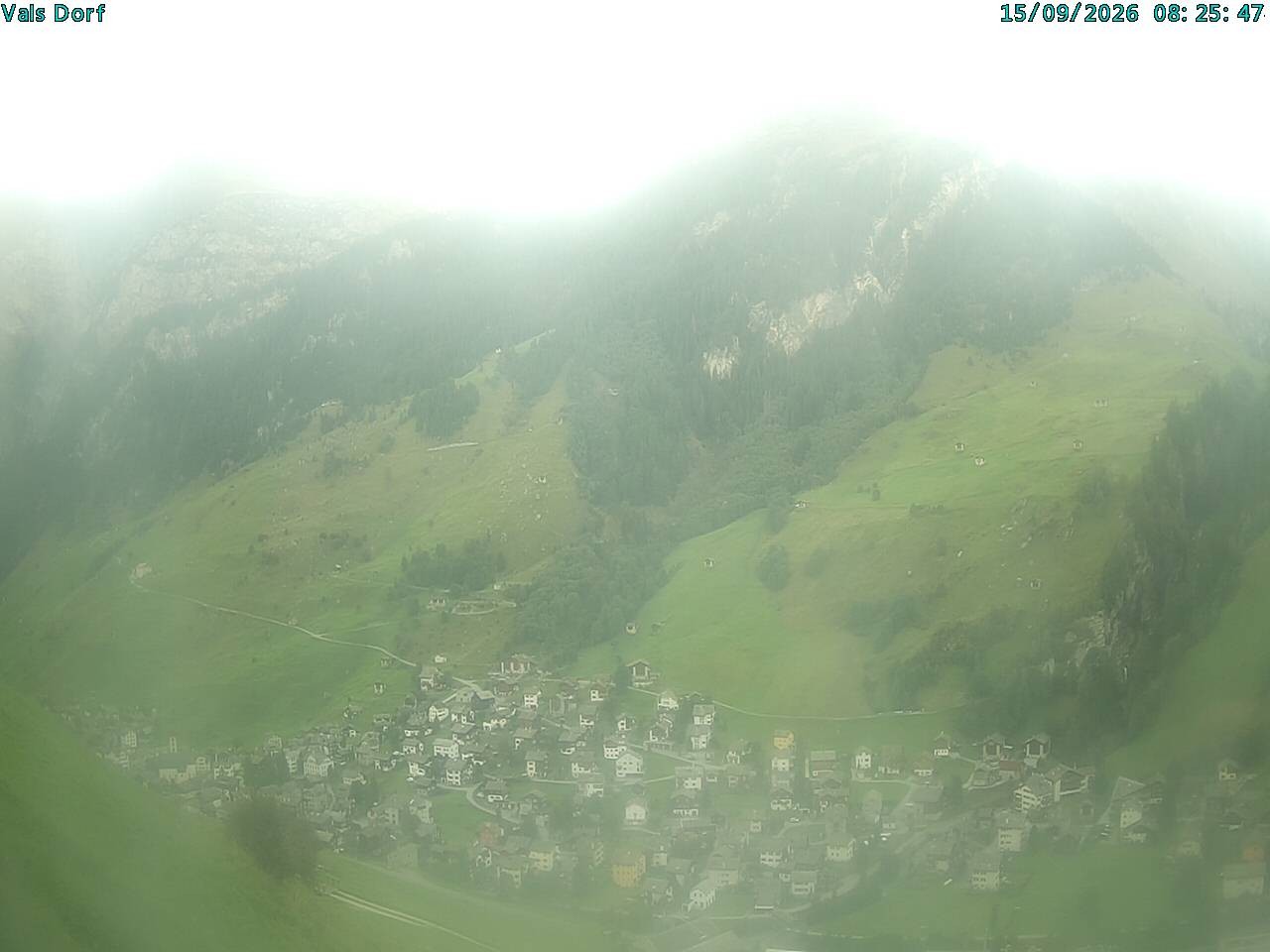 Archiv Foto Webcam Blick auf das Dorf Vals