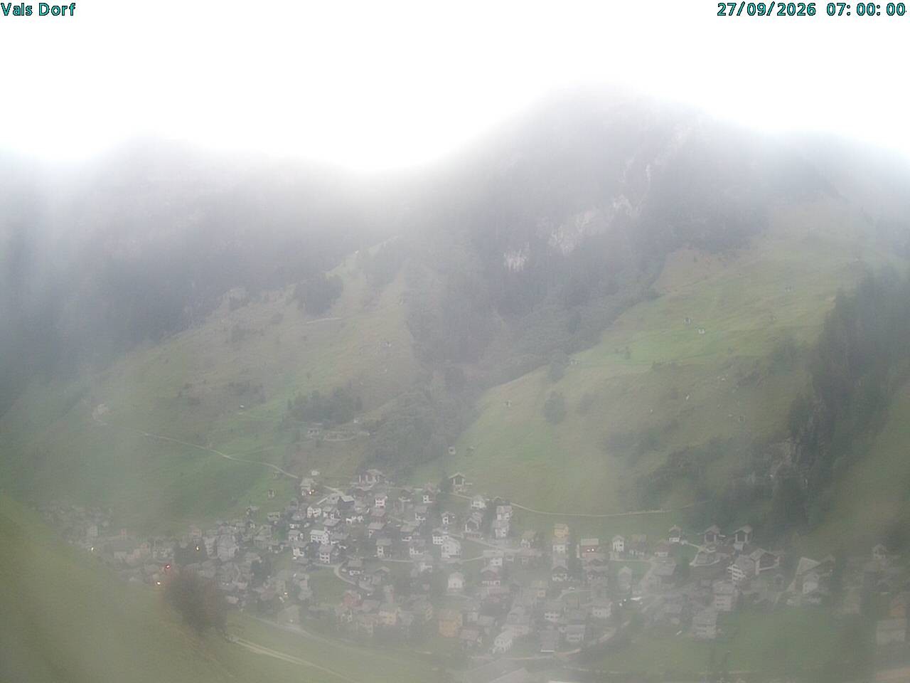 Archiv Foto Webcam Blick auf das Dorf Vals