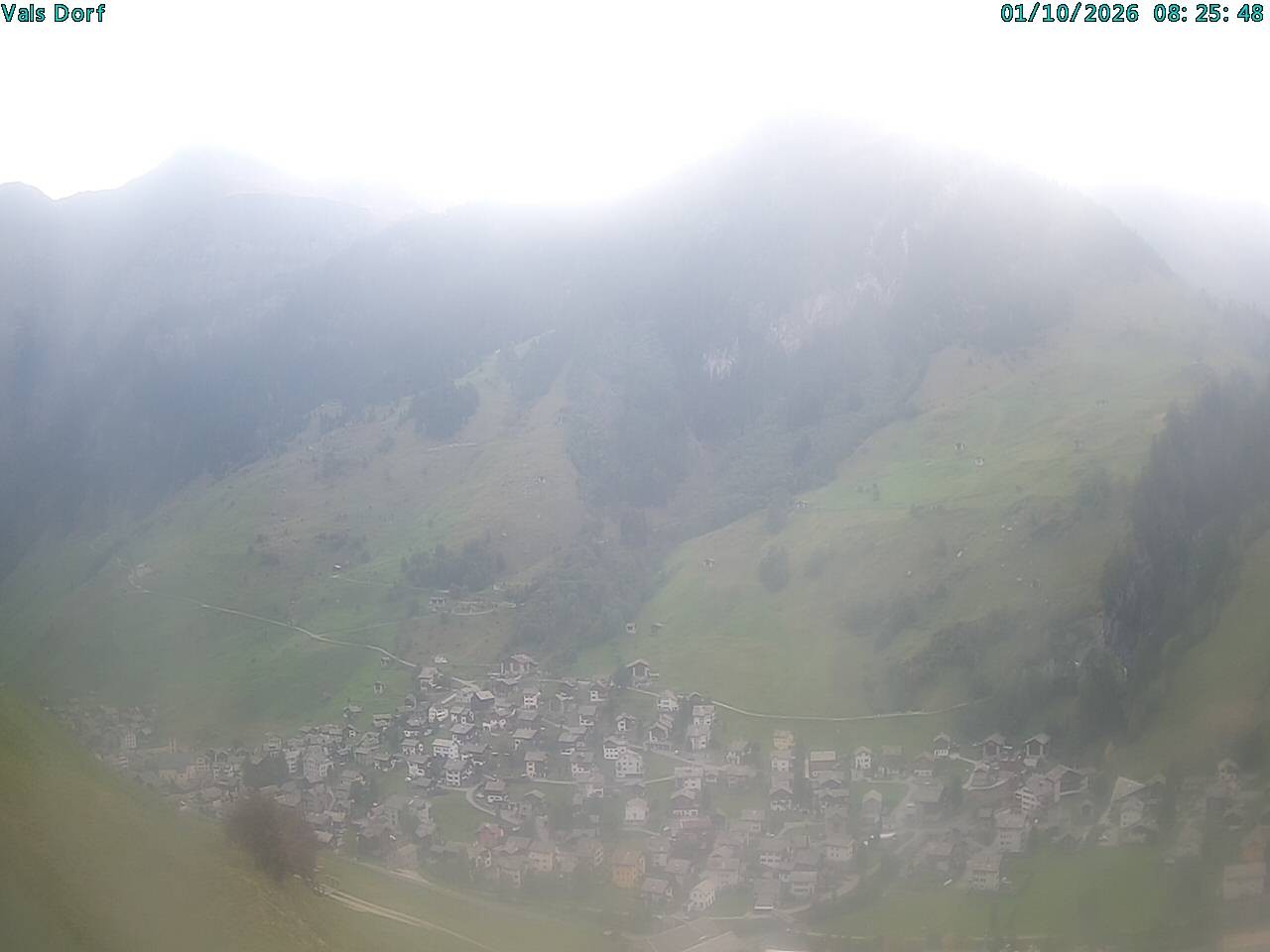 Archiv Foto Webcam Blick auf das Dorf Vals