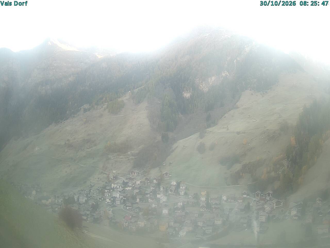 Archiv Foto Webcam Blick auf das Dorf Vals
