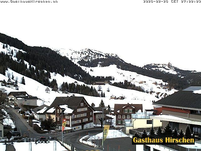 Archived image Webcam restaurant Hirschen, Oberiberg