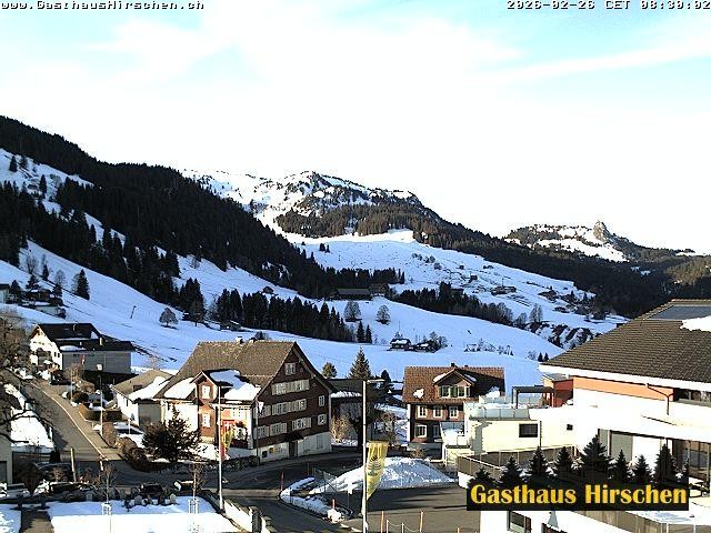 Archived image Webcam restaurant Hirschen, Oberiberg