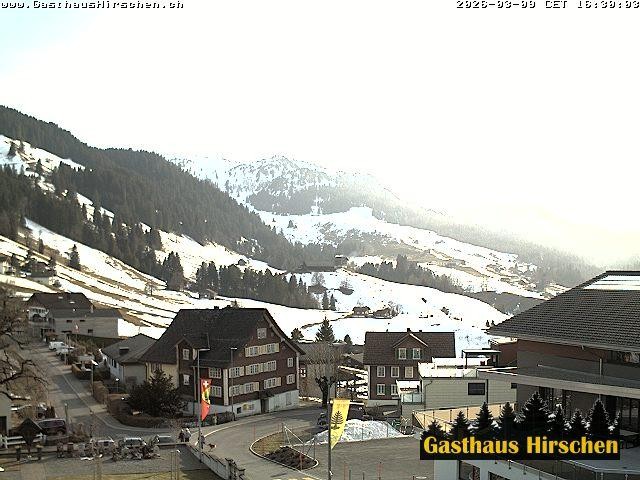 Archived image Webcam restaurant Hirschen, Oberiberg