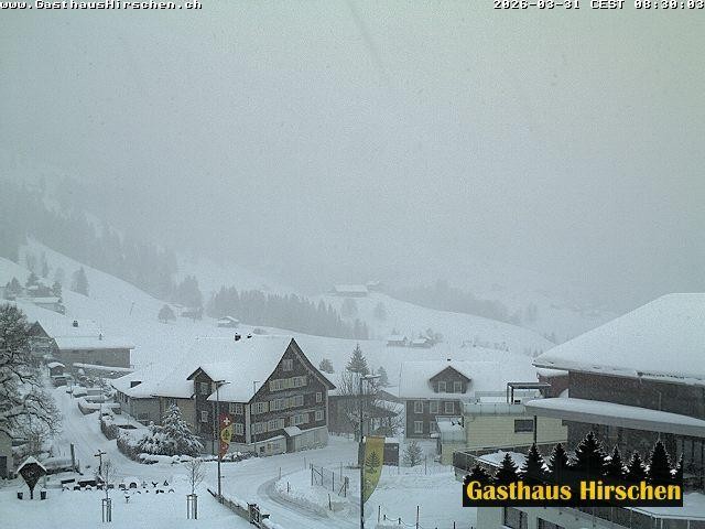 Archived image Webcam restaurant Hirschen, Oberiberg