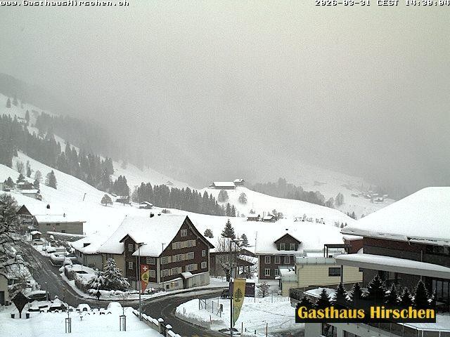 Archived image Webcam restaurant Hirschen, Oberiberg