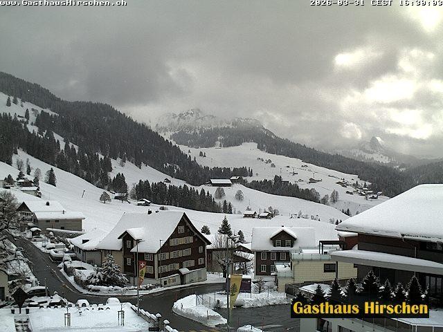 Archived image Webcam restaurant Hirschen, Oberiberg