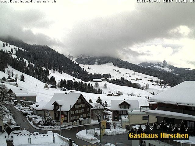 Archived image Webcam restaurant Hirschen, Oberiberg