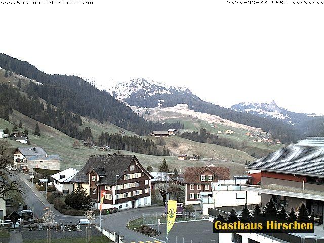 Archived image Webcam restaurant Hirschen, Oberiberg
