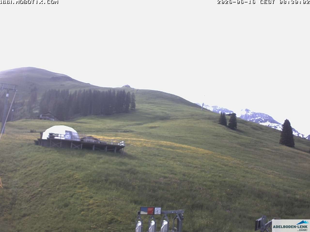 Archived image Webcam Base Station Metschstand, Adelboden Lenk