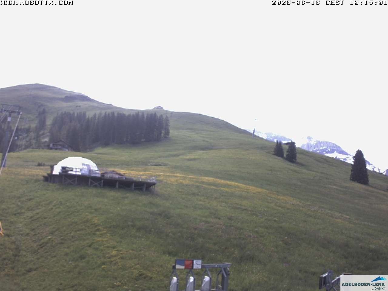 Archived image Webcam Base Station Metschstand, Adelboden Lenk