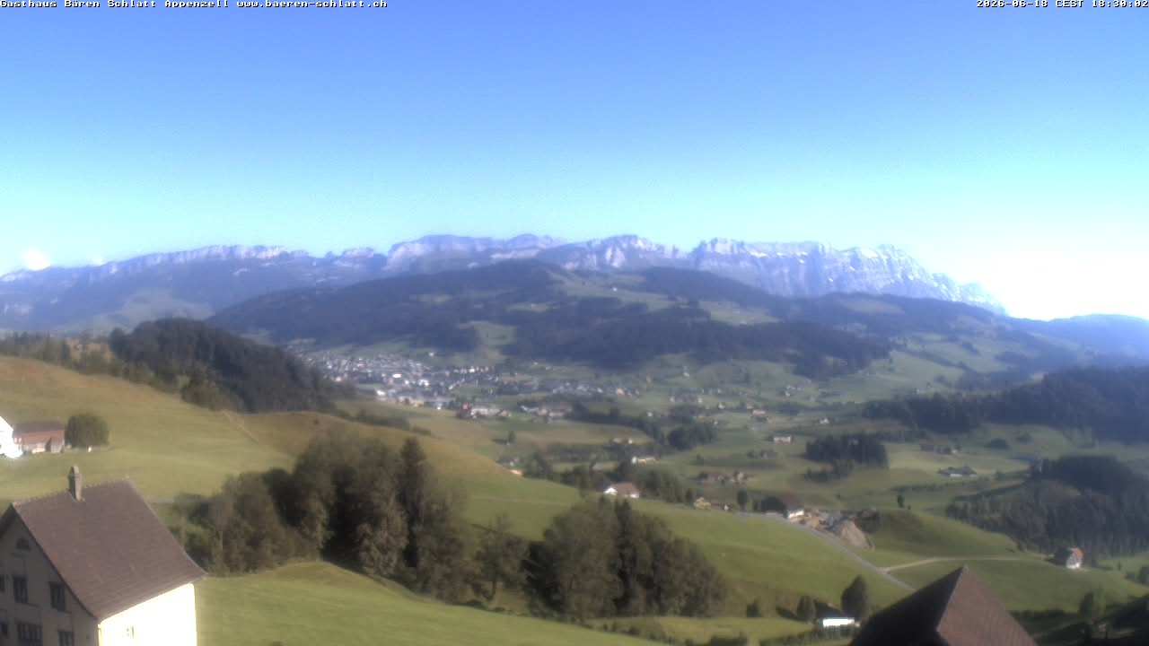 Archiv Foto Webcam Panoramablick über Appenzell